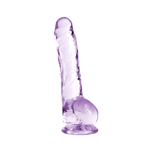 Naturally Yours - Transparante dildo met balzak - 20,3 cm